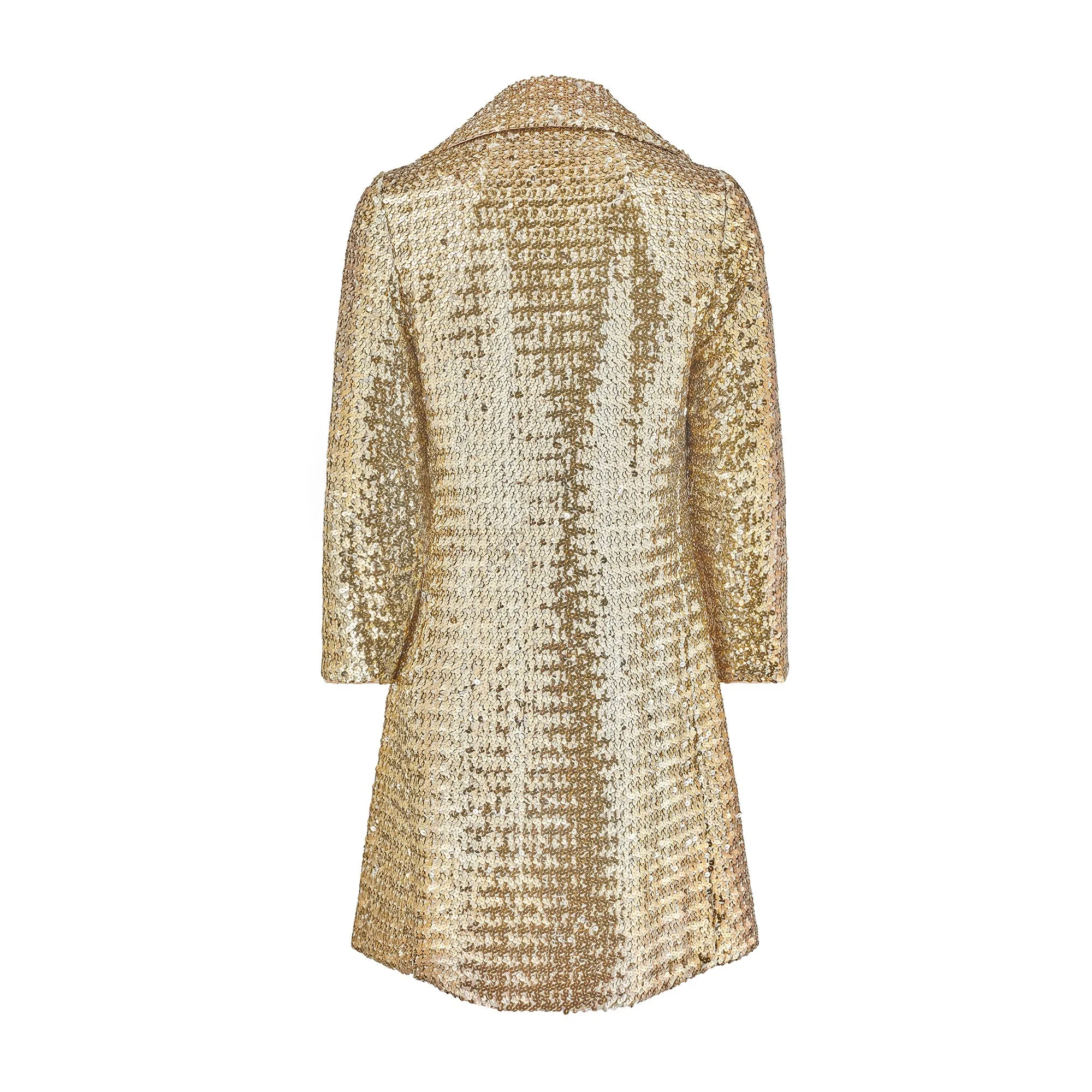 1970s Gold Sequinned Three Quarter Length Jacket