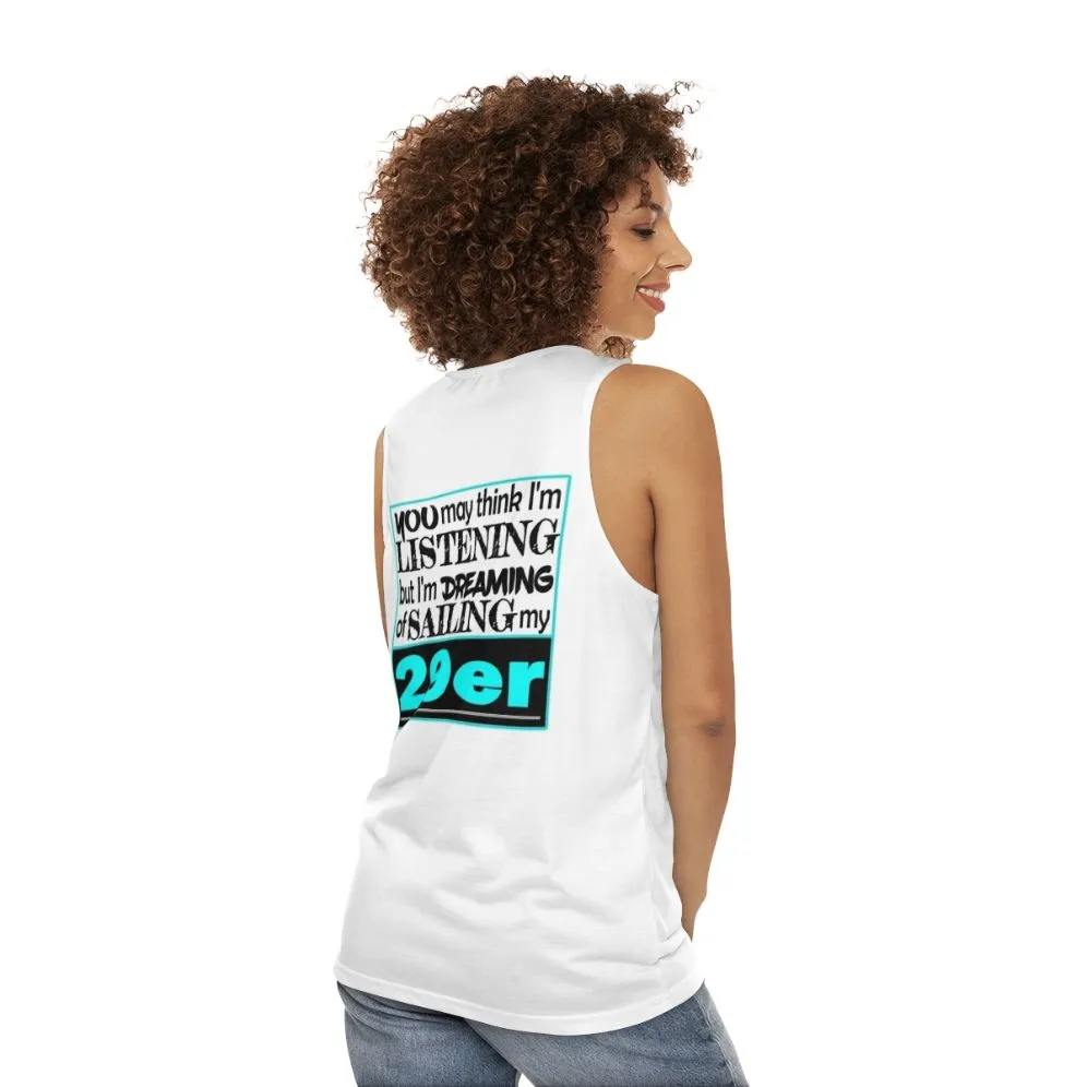 29er Sailing Unisex Tank Top for Sailors and Enthusiasts