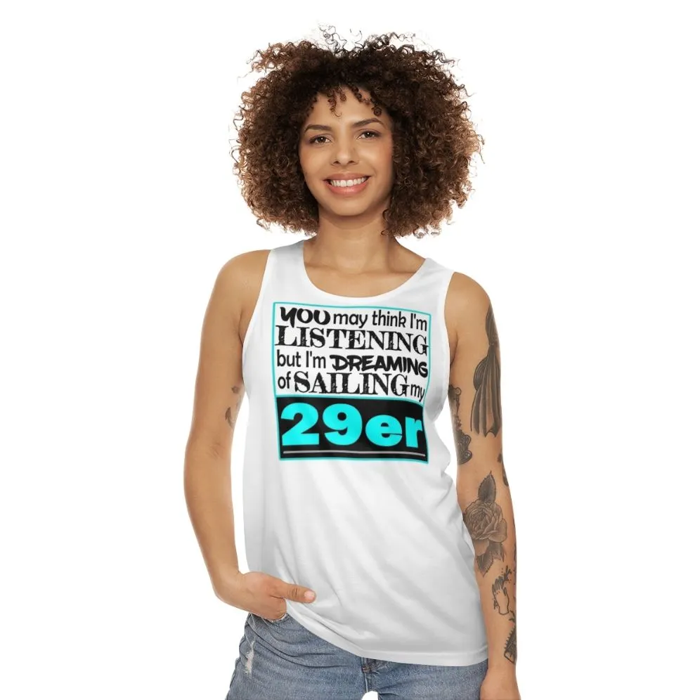 29er Sailing Unisex Tank Top for Sailors and Enthusiasts