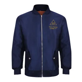 33rd Degree Scottish Rite Jacket -  Nylon Blue Color With Gold Embroidery