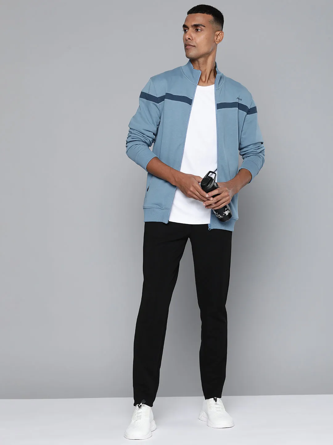 Alcis Men Blue Solid Bomber Jacket