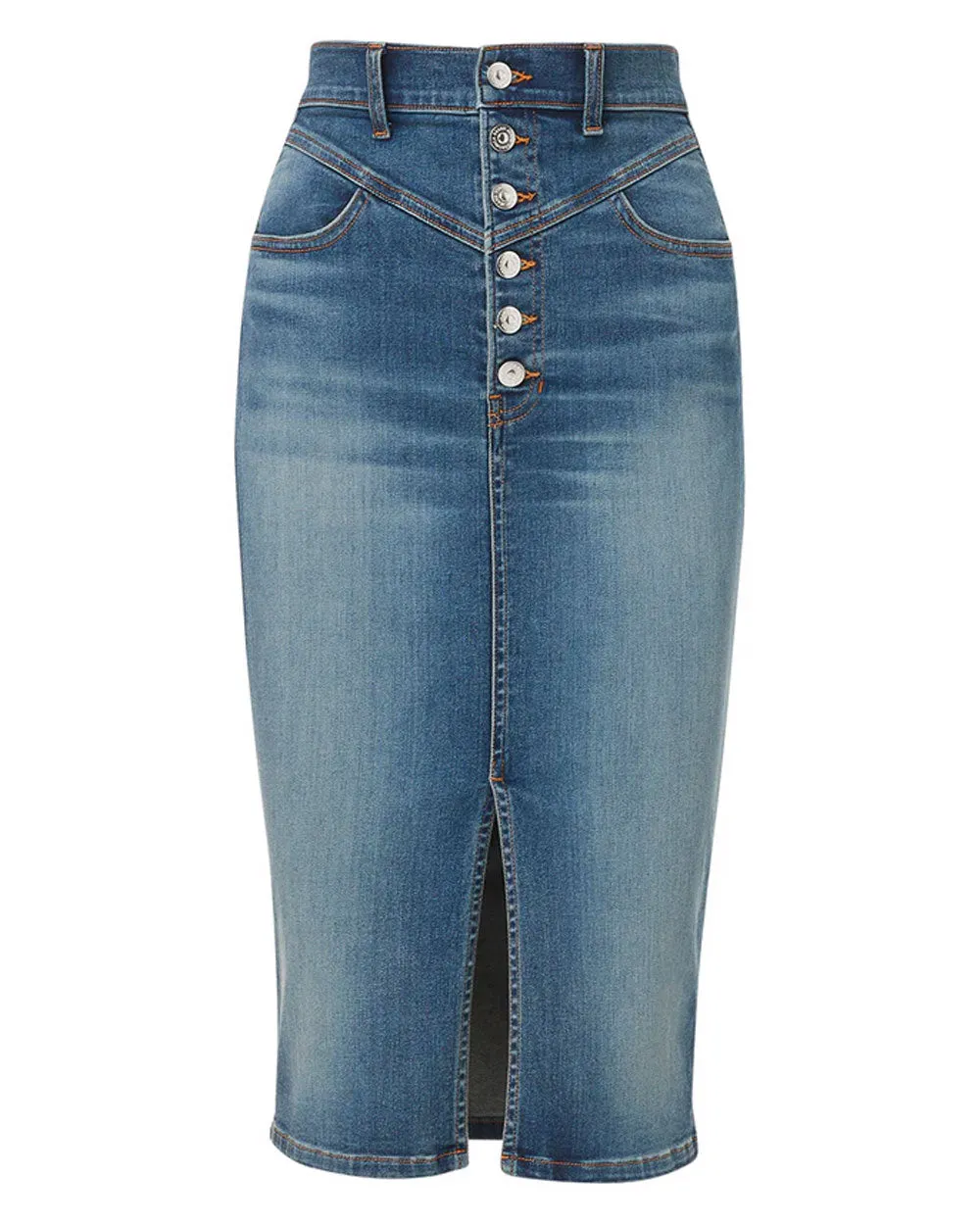 Astro Herron Denim Midi Skirt