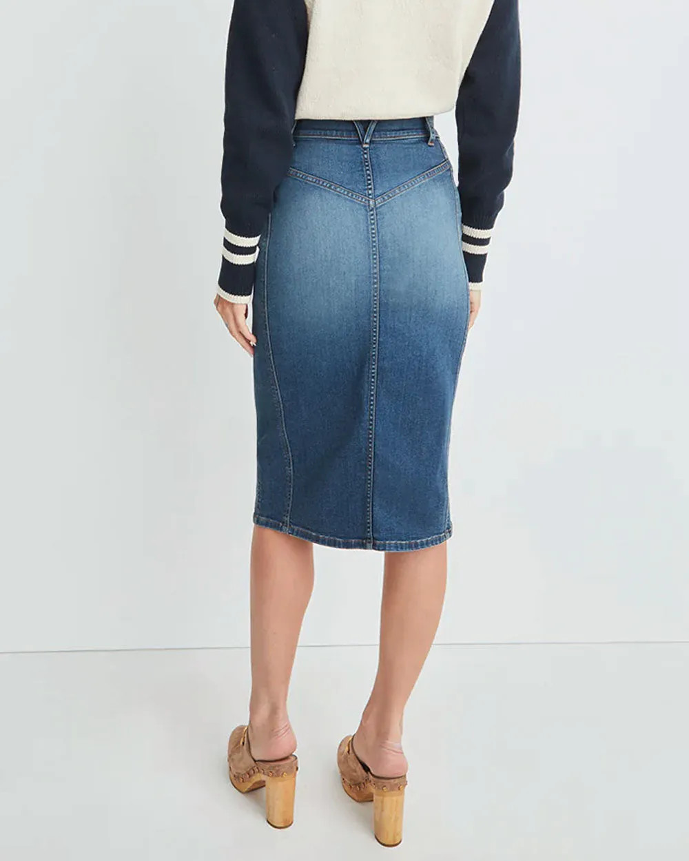 Astro Herron Denim Midi Skirt