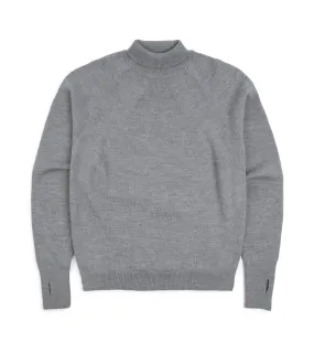 Batoner Light Wool Signature Turtle Neck Sweater: Grey