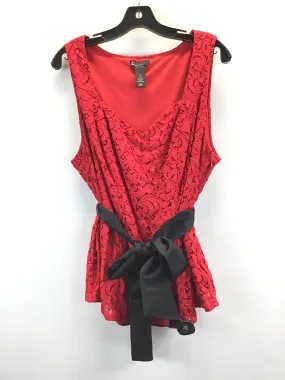 Black & Red Tunic Sleeveless Lane Bryant, Size 20