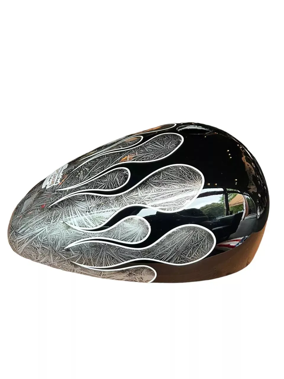 BLACK FLAMES SILVER 3D CRYSTAL - FortyEight