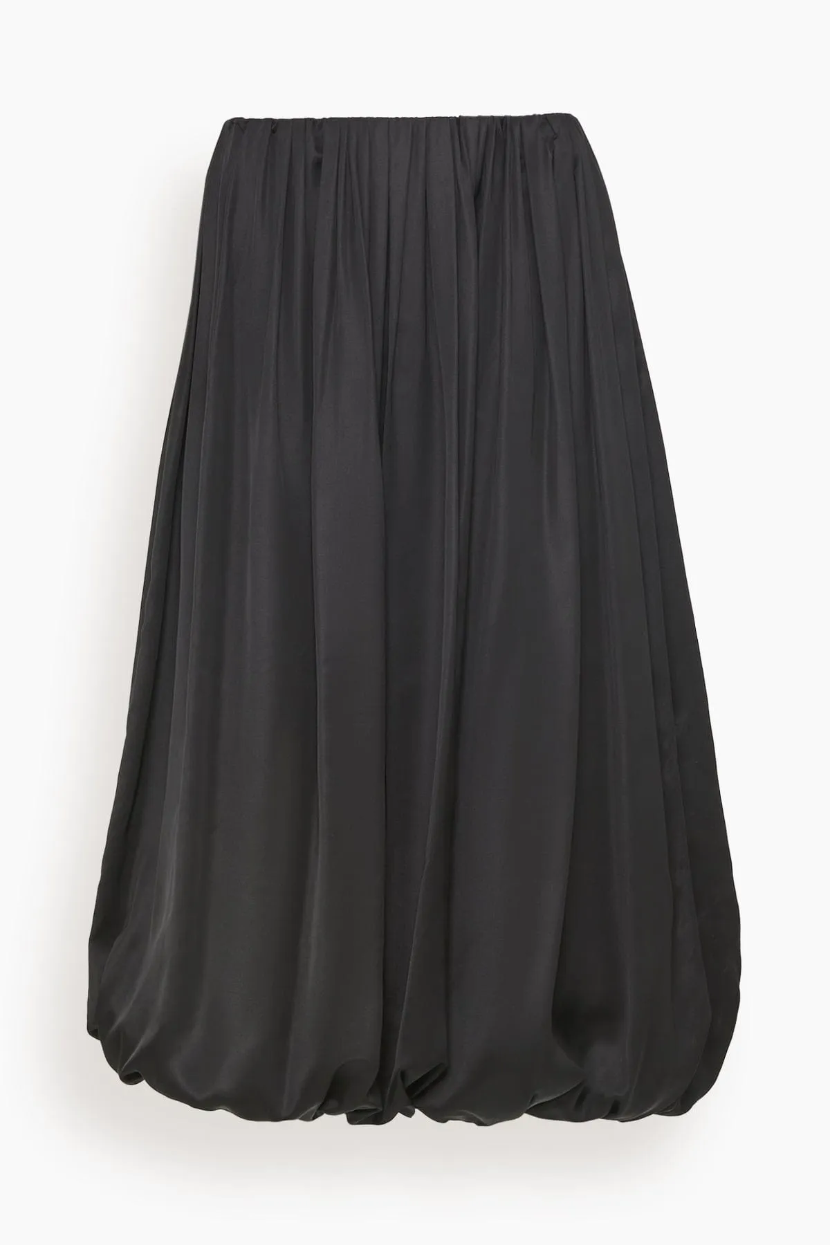 Bubble Hem Skirt in Black