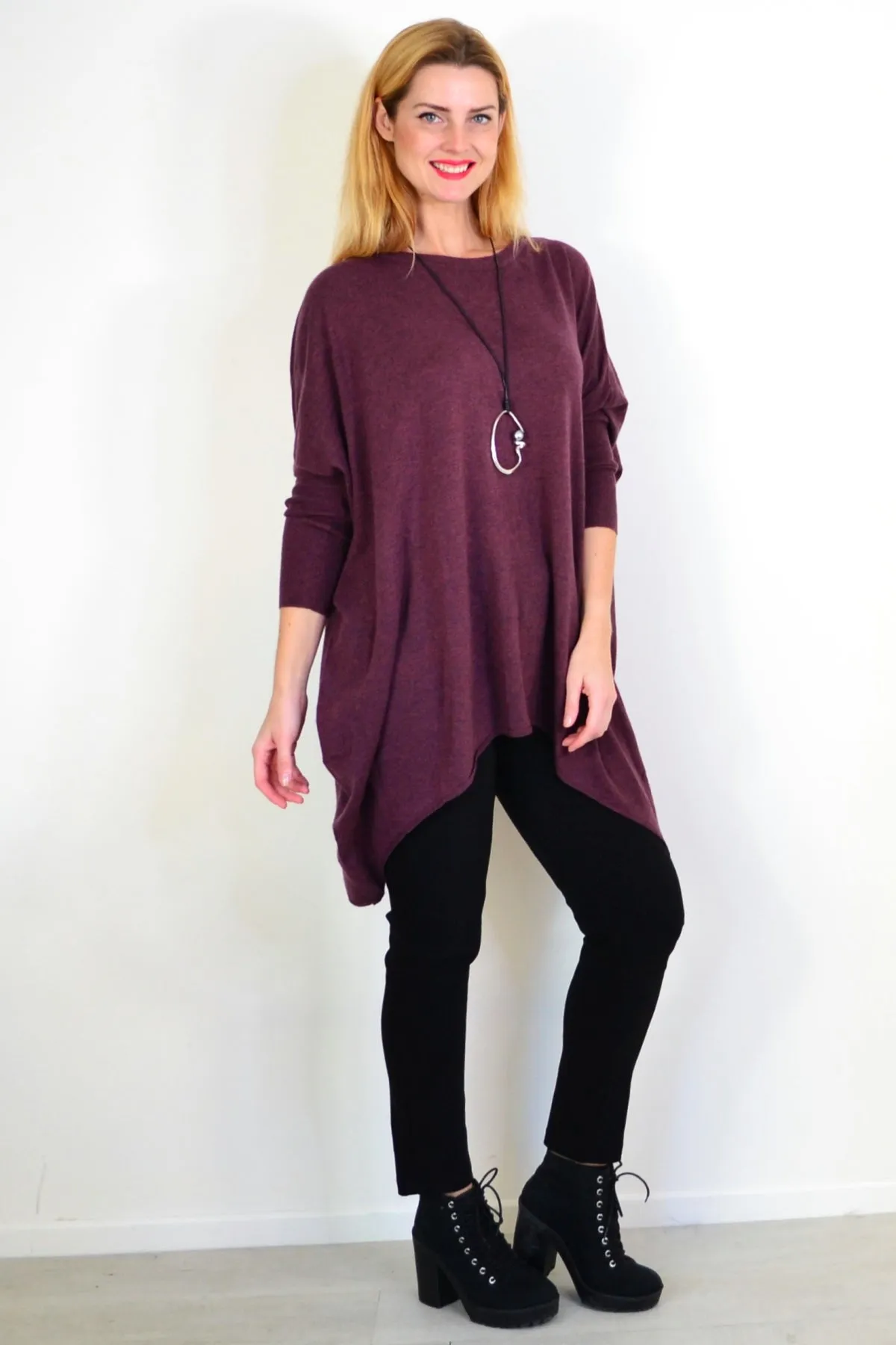 Burgundy Snuggle up Tunic Top