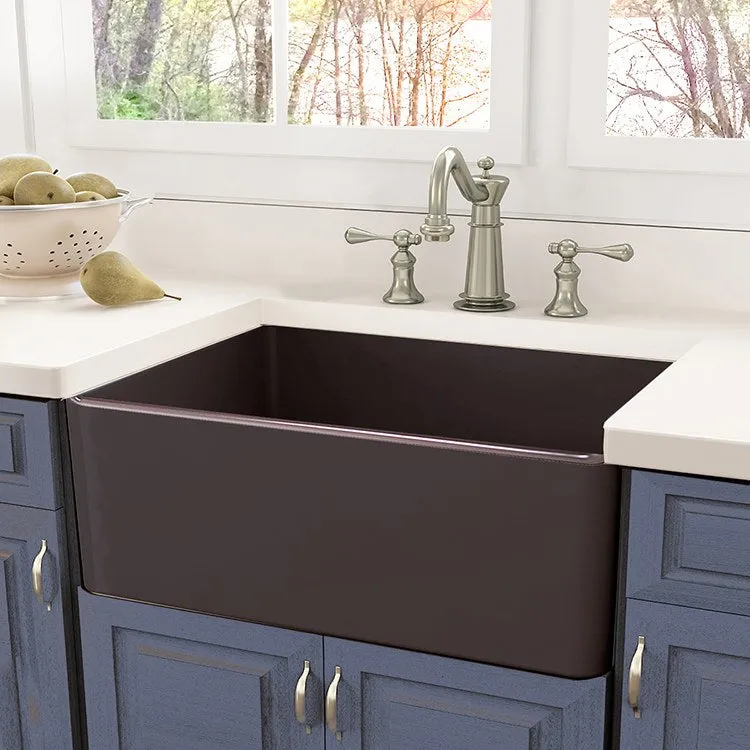 Cape 30-1/4" Single Bowl Fireclay Farmhouse Kitchen Sink