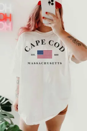 CAPE COD MASSACHUSETTES OVERSIZED GRAPHIC TEE