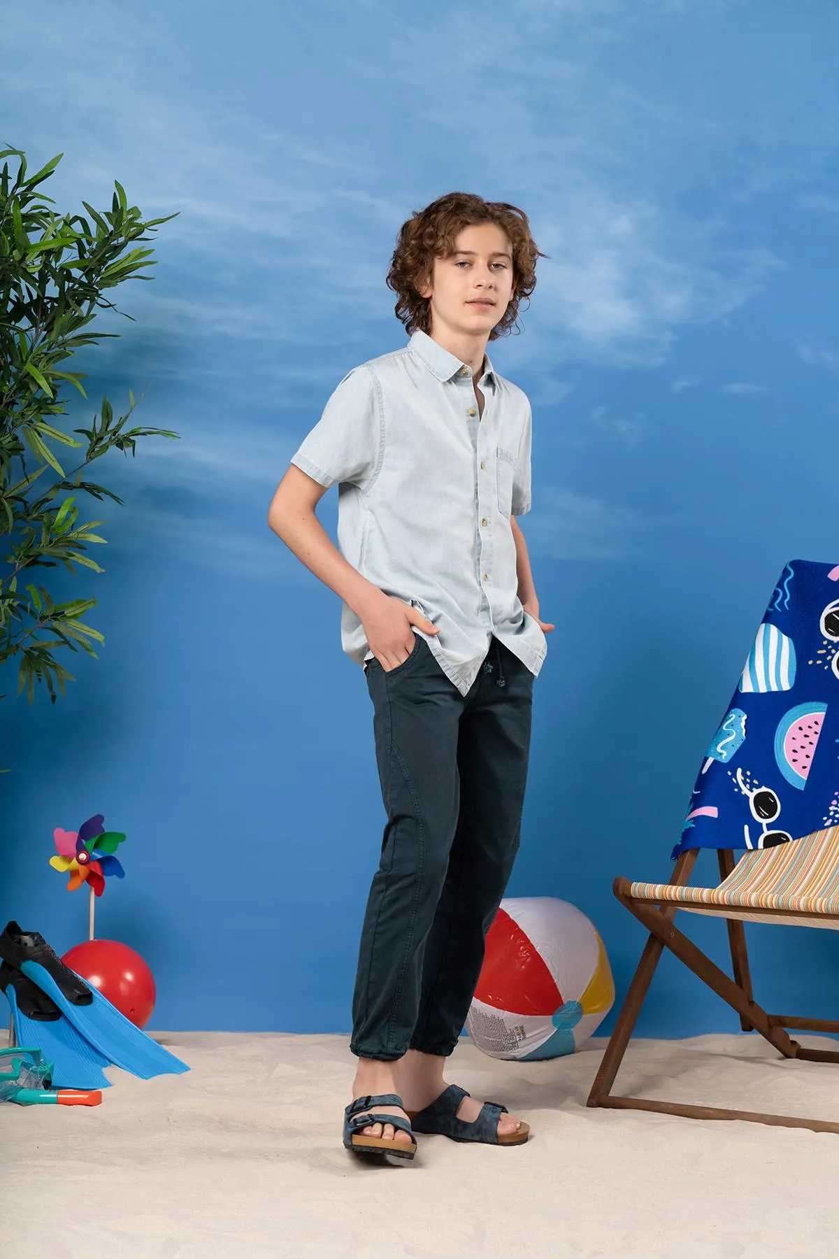 Chino Jogger Pant For Boy - Navy