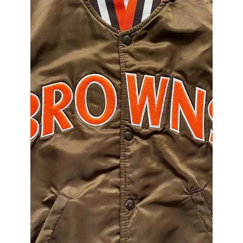 Cleveland Browns Satin Bomber Jacket