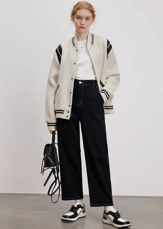 COLLEGE STYLE MONOCHROME JACKET