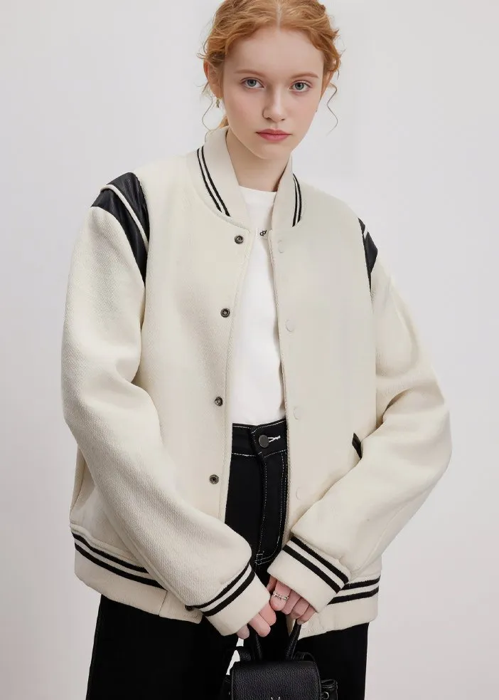 COLLEGE STYLE MONOCHROME JACKET