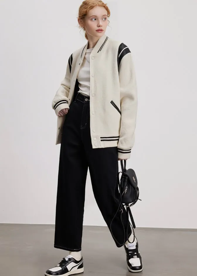 COLLEGE STYLE MONOCHROME JACKET