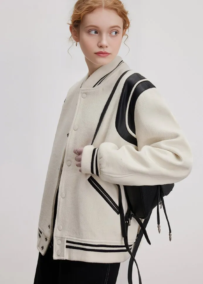 COLLEGE STYLE MONOCHROME JACKET