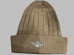 Cotton beanie with embroidered eagle