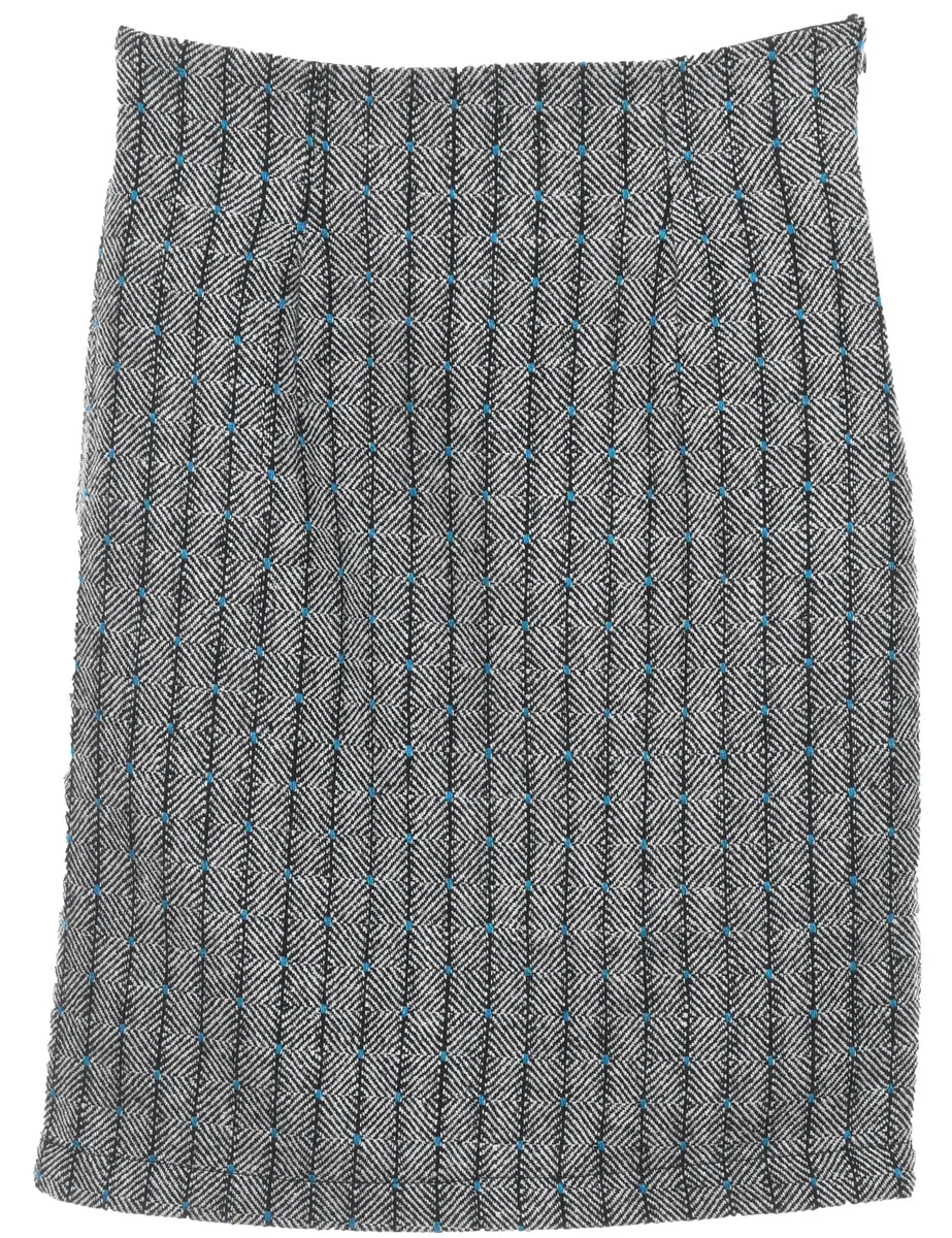 Dark Grey Classic Skirt - XS