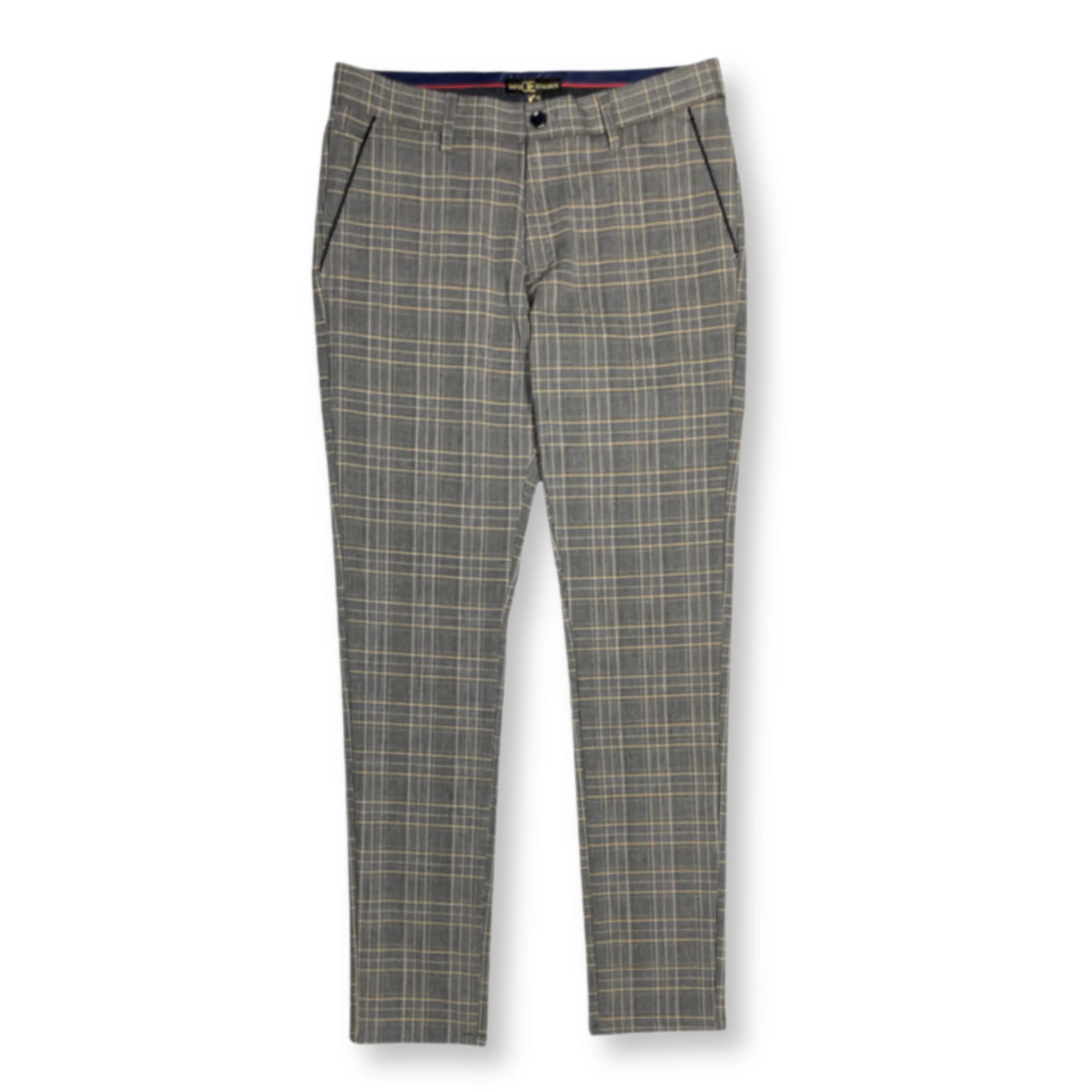 Denson Slim Fit Plaid Pants