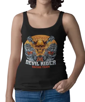 Devil Rider Tattoo Design Adult Womens Vest Top