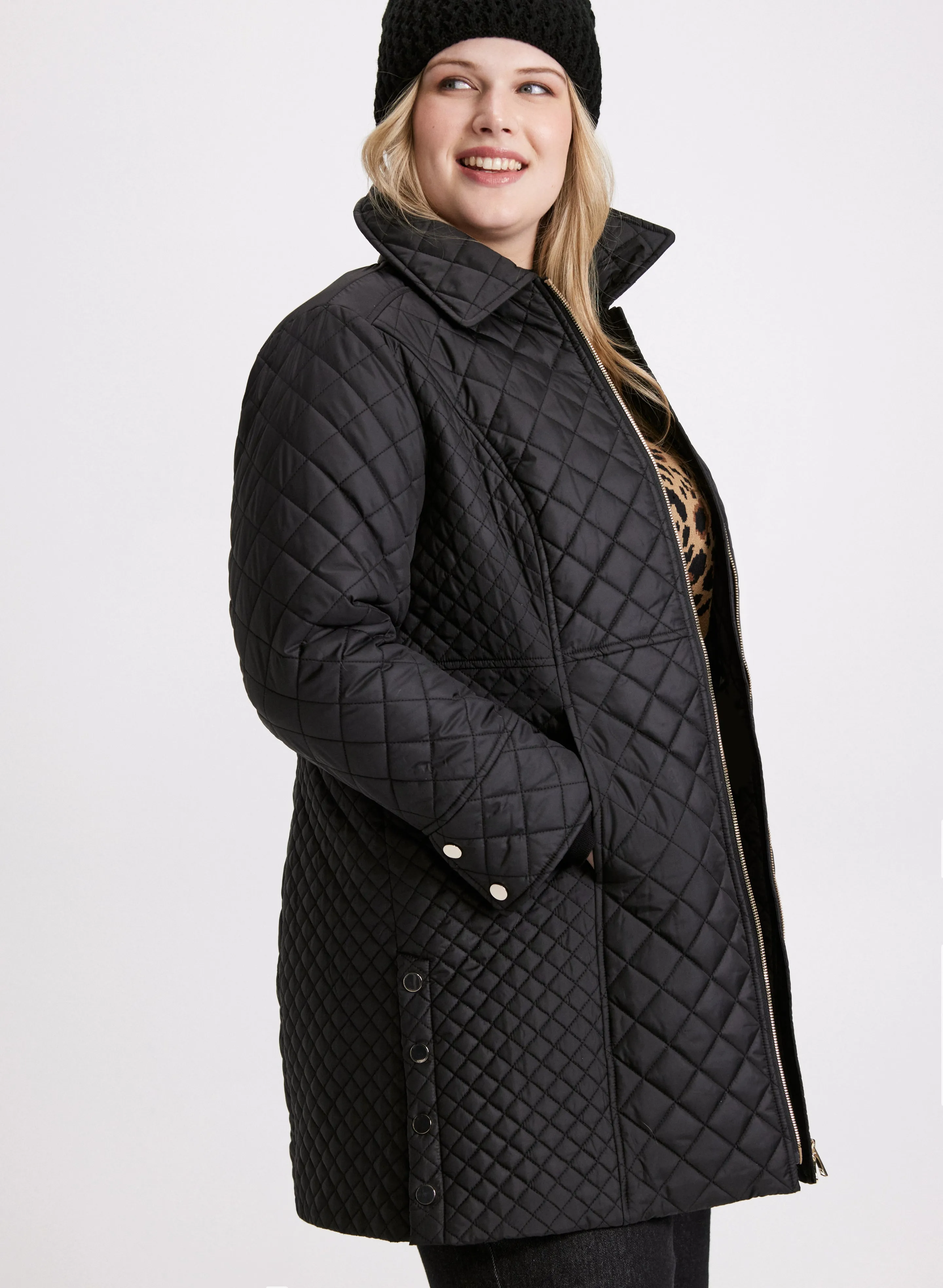 Diamond Quilted Puffer Coat