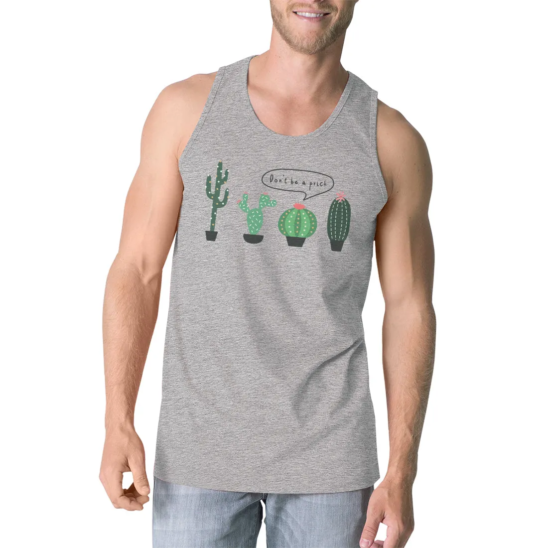 Don't Be a Prick Cactus Mens Sleeveless T-Shirt Funny Gift Tank Top