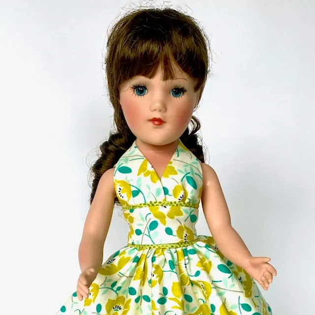 Dress - Cotton floral halter dress for Mary Hoyer Playdoll