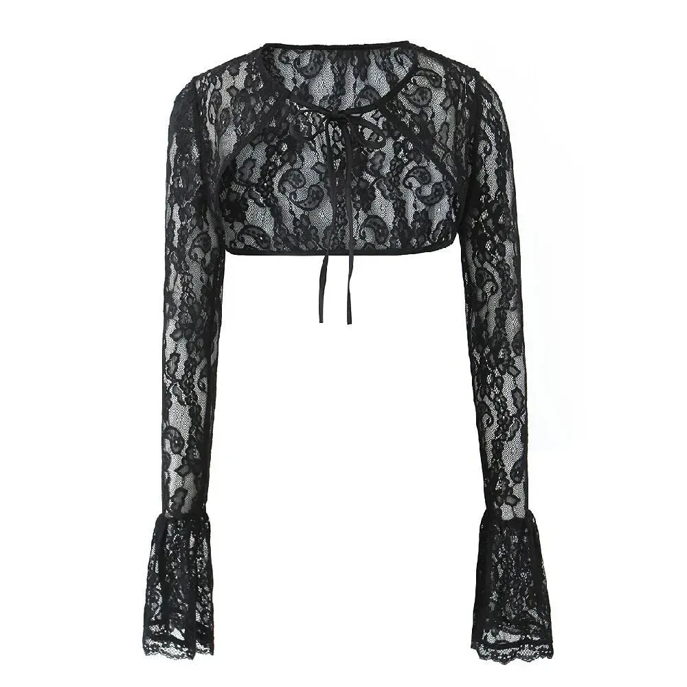 Emel Victorian Lace Borelo Crop Top