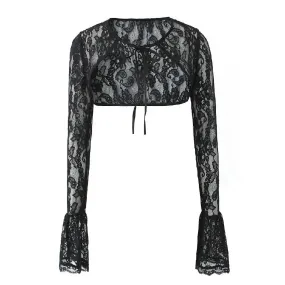 Emel Victorian Lace Borelo Crop Top