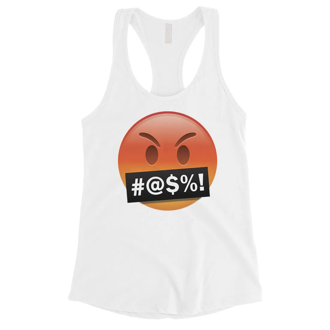 Emoji-Angry Womens Emotional Passionate Halloween Costume Tank Top