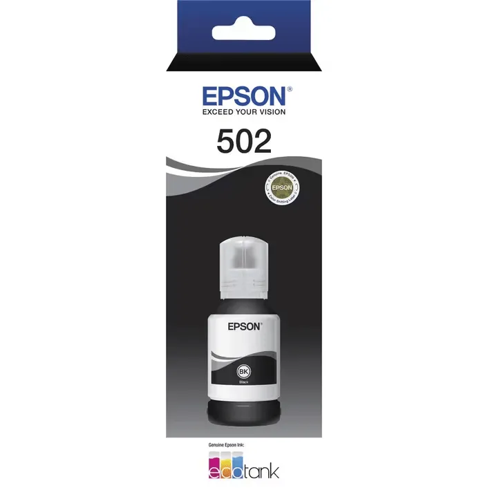 Epson 502 Ink Cartridge Bottle Black/Cyan/Magenta/Yellow Set T502 Genuine