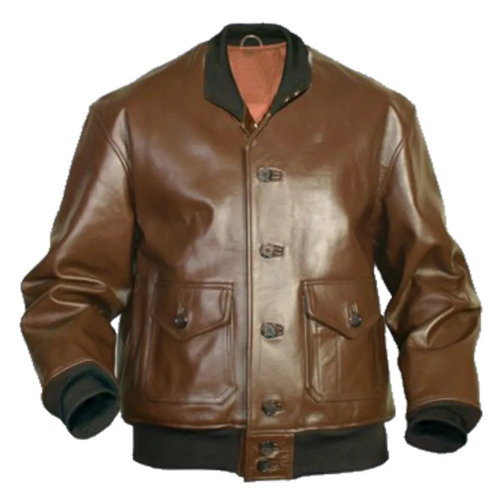 Flying A-1 Flight Leather Bomber Jacket