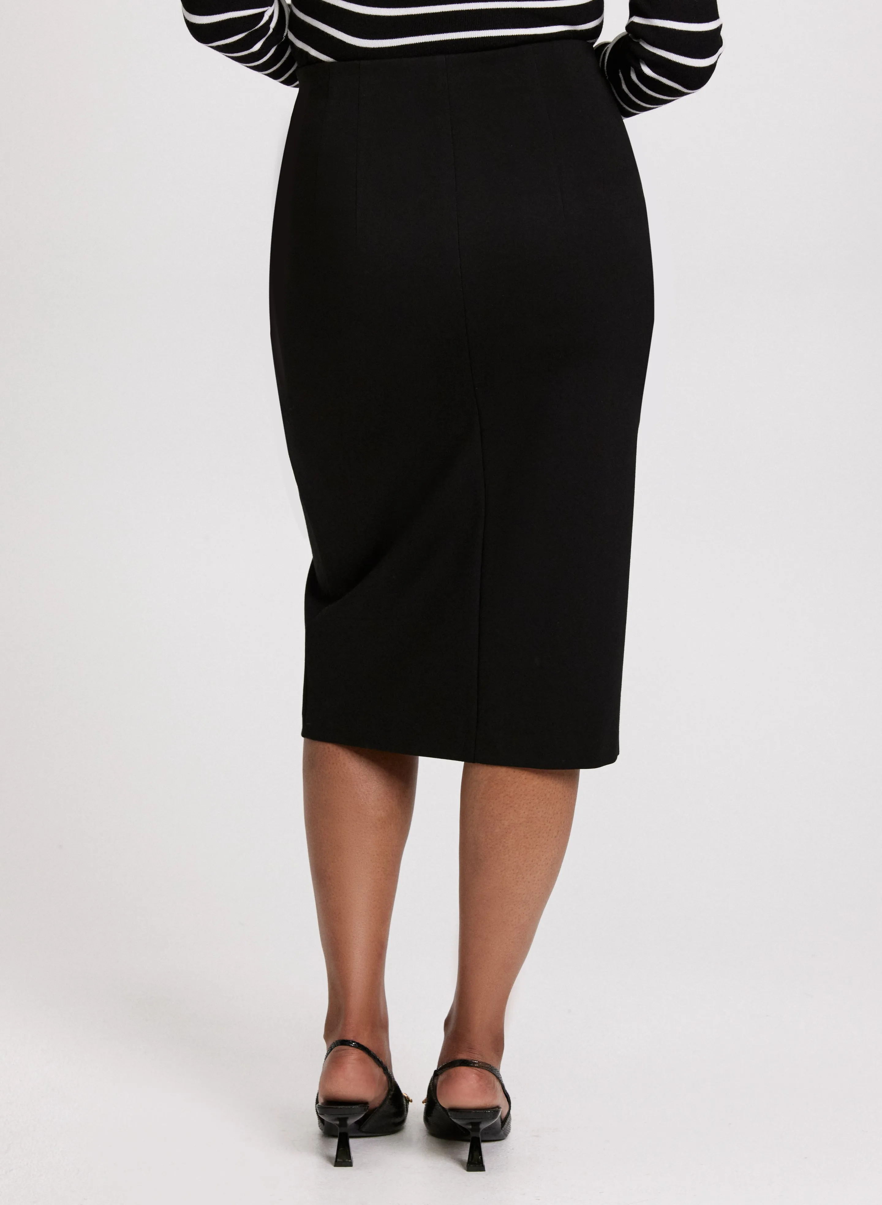 Front Slit Pencil Skirt