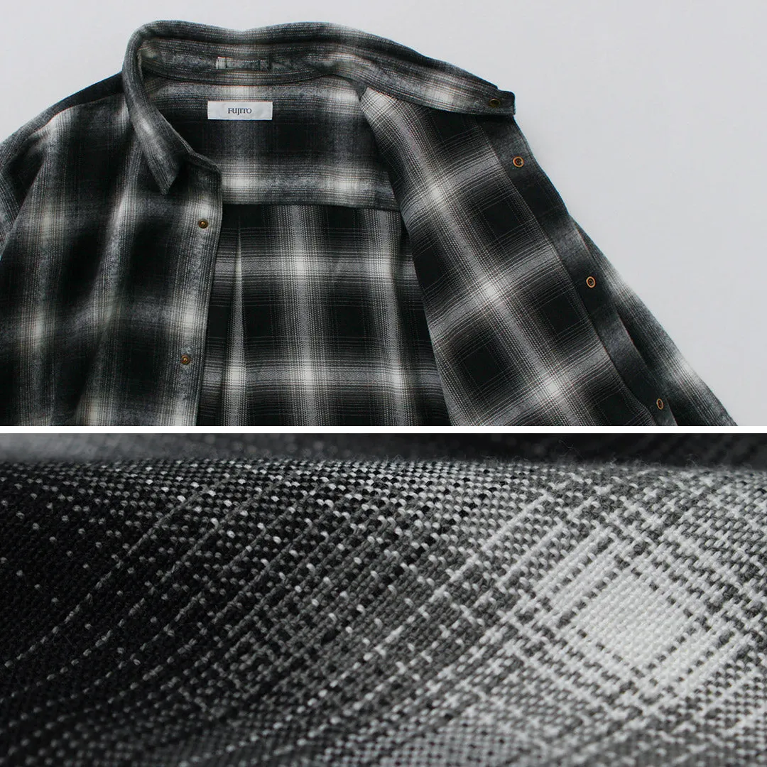 FUJITO / Ring Shirt Ombre Check