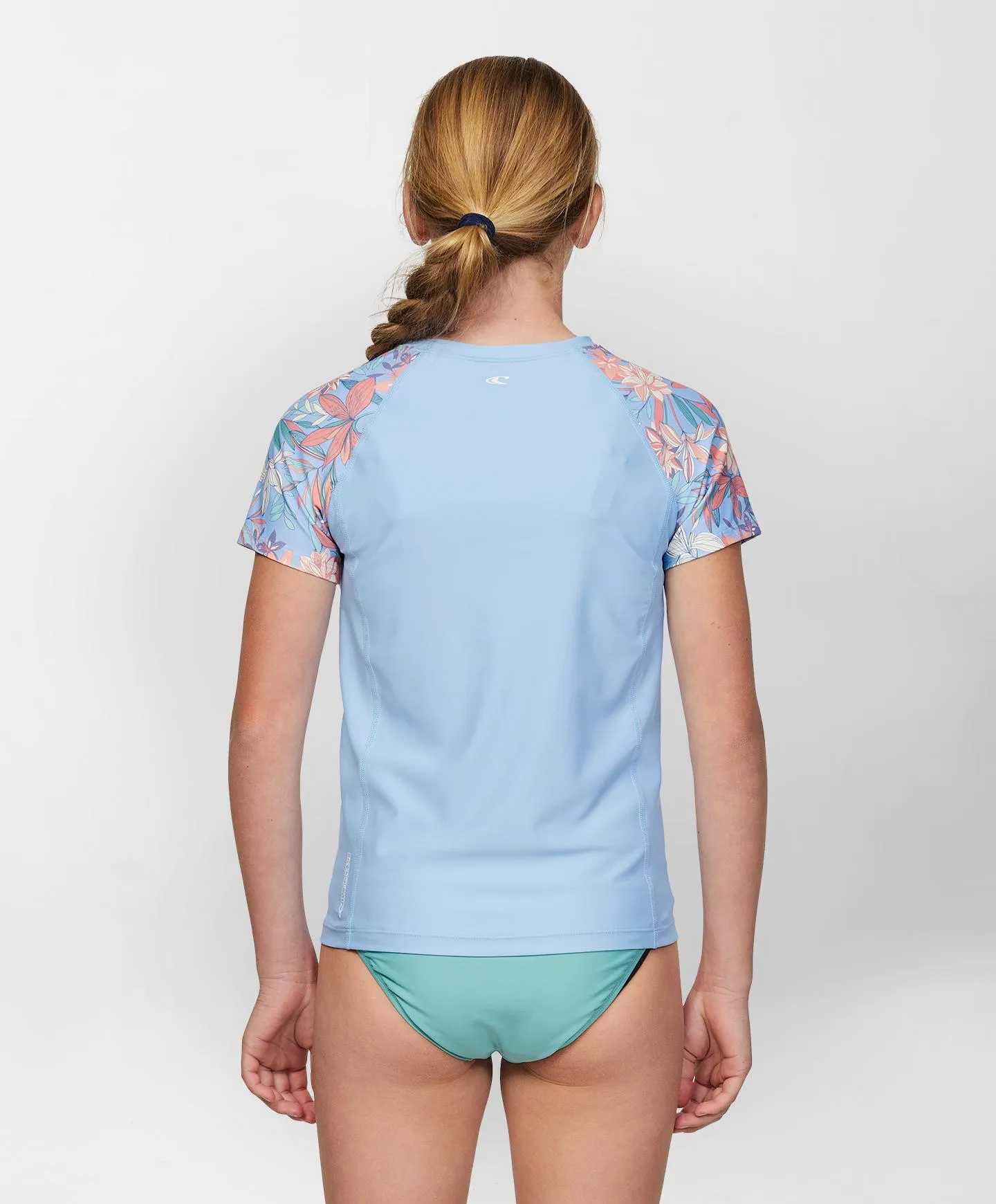 Girls Nixie SS Rash Vest - Blue Floral