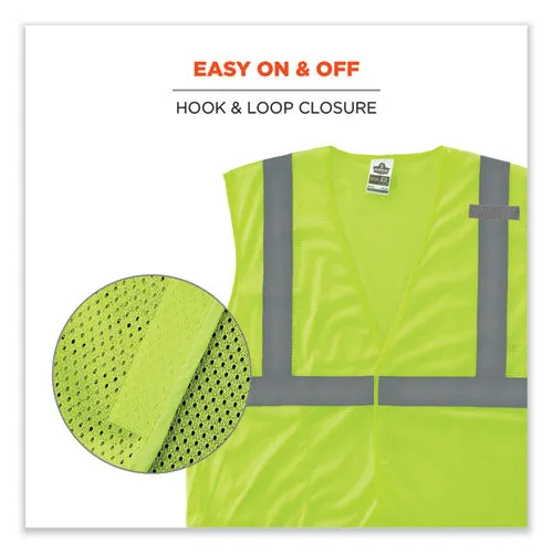 Glowear 8210hl-s Single Size Class 2 Economy Mesh Vest, Polyester, 2x-large, Lime, Ships In 1-3 Business Days