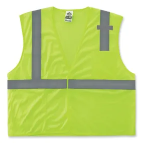 Glowear 8210hl-s Single Size Class 2 Economy Mesh Vest, Polyester, 2x-large, Lime, Ships In 1-3 Business Days