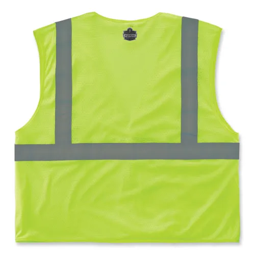 Glowear 8210hl-s Single Size Class 2 Economy Mesh Vest, Polyester, 2x-large, Lime, Ships In 1-3 Business Days