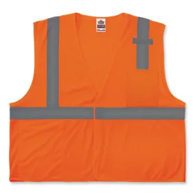 Glowear 8210hl-s Single Size Class 2 Economy Mesh Vest, Polyester, 5x-large, Orange, Ships In 1-3 Business Days