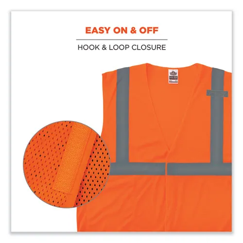 Glowear 8210hl-s Single Size Class 2 Economy Mesh Vest, Polyester, 5x-large, Orange, Ships In 1-3 Business Days