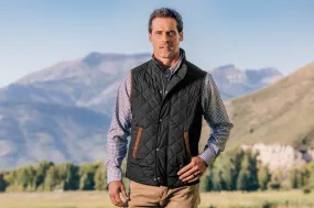 Greenville Diamond Quilted Nylon Vest- Black