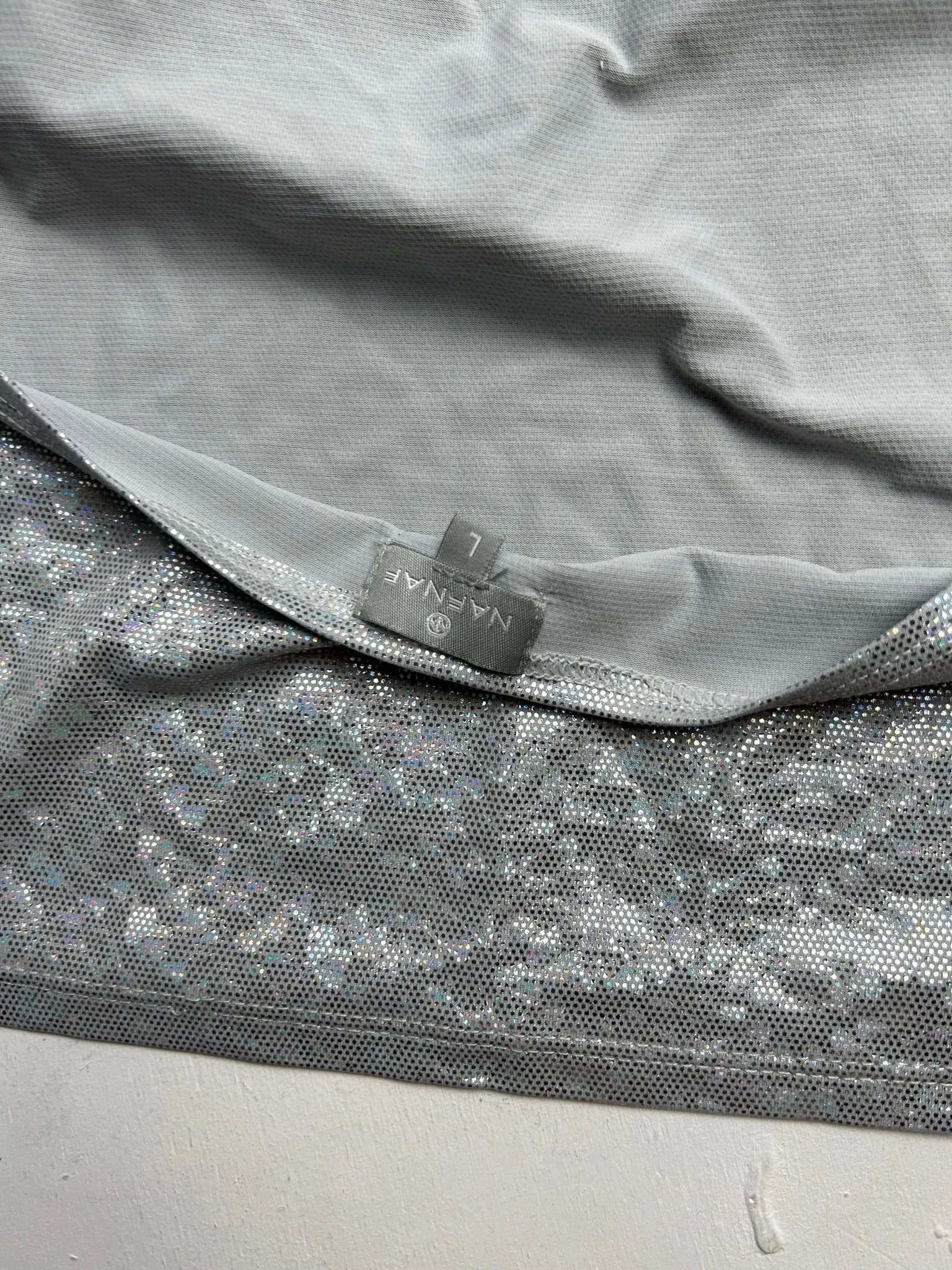 Grey glitters halter top (M/L)