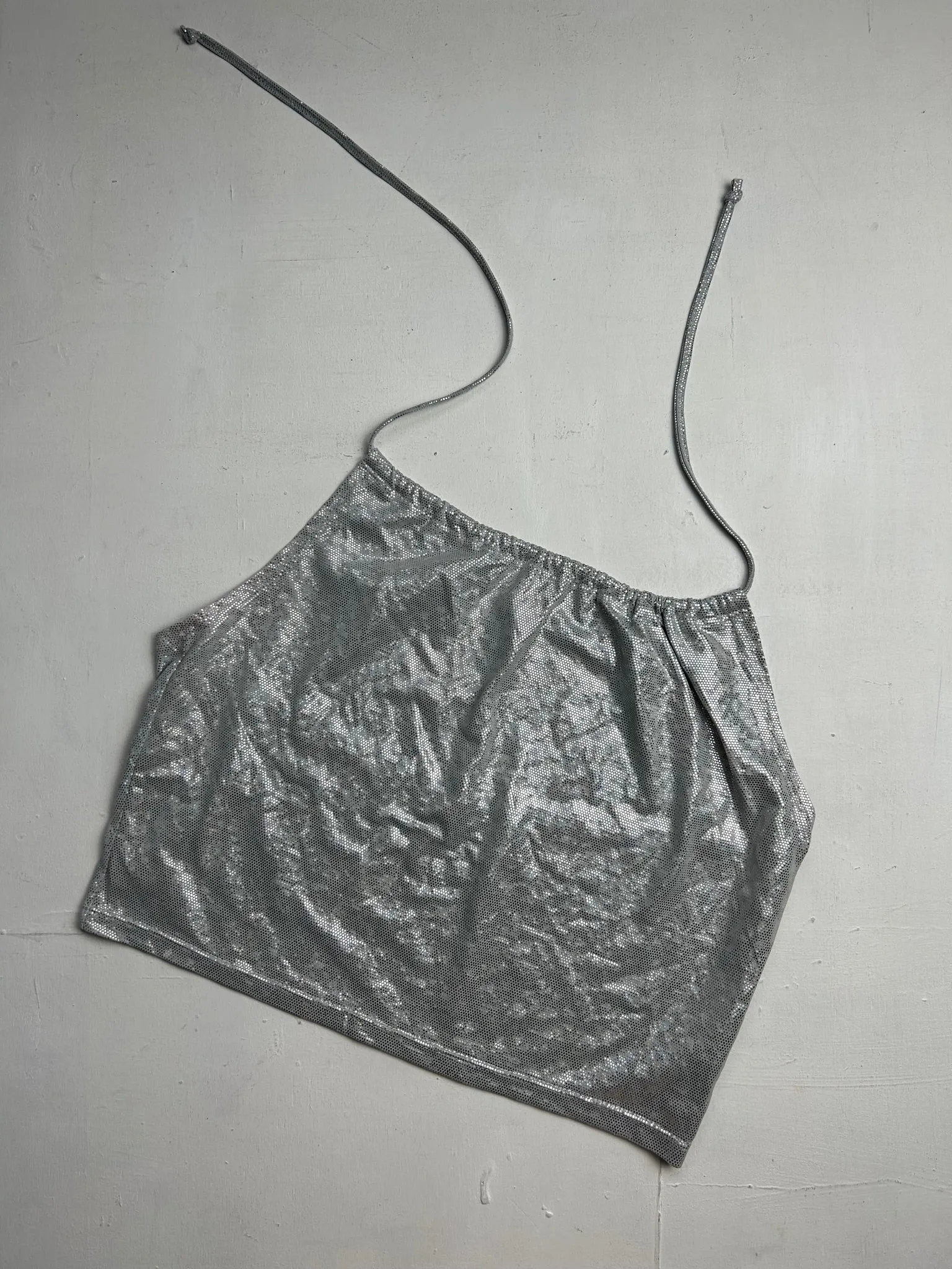 Grey glitters halter top (M/L)