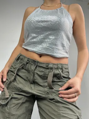 Grey glitters halter top (M/L)