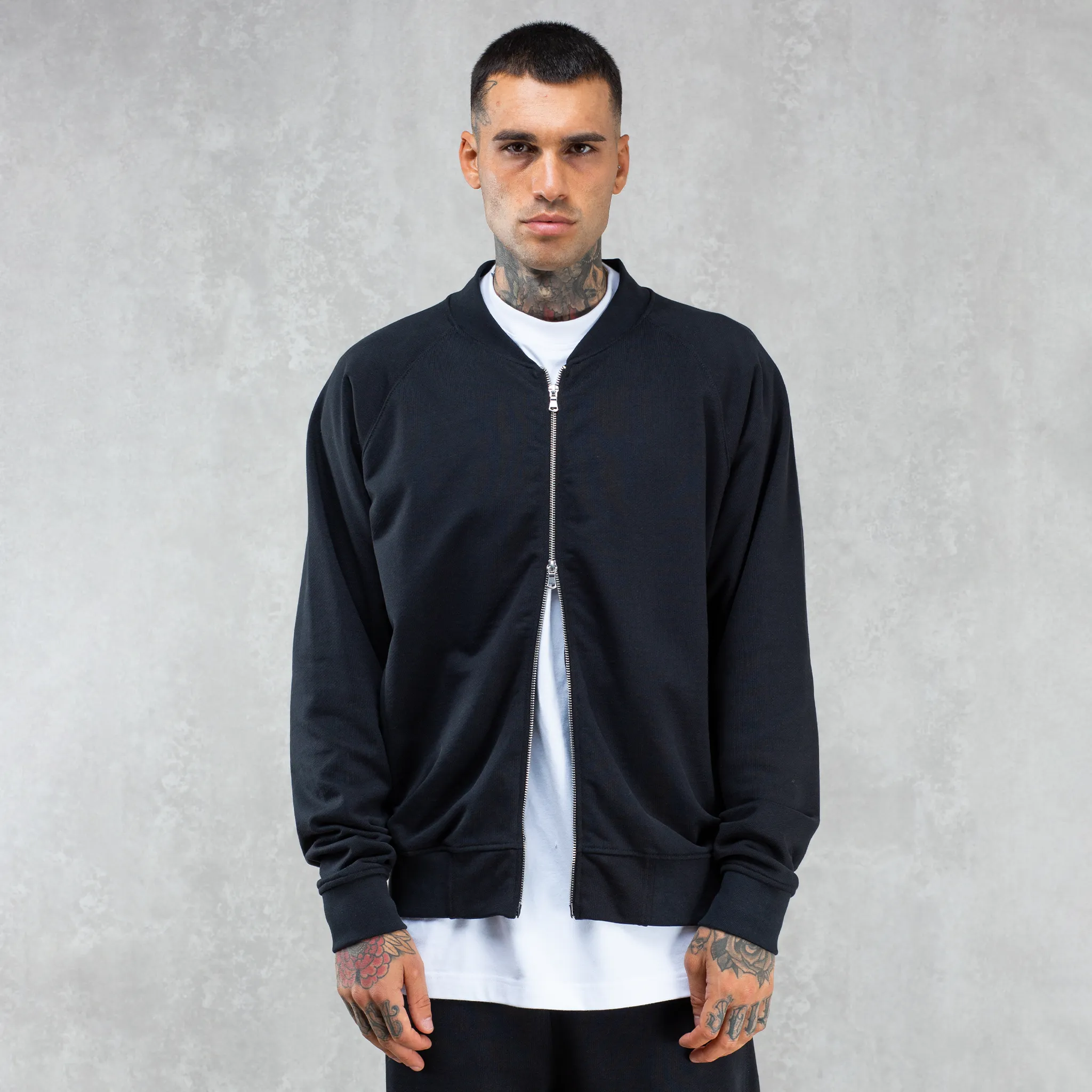 Heavyweight Fleece Bomber | Black