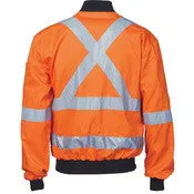 HiVis Cott on Bomber Jacket with ‘X’ Back & additional 3m r/Tape below