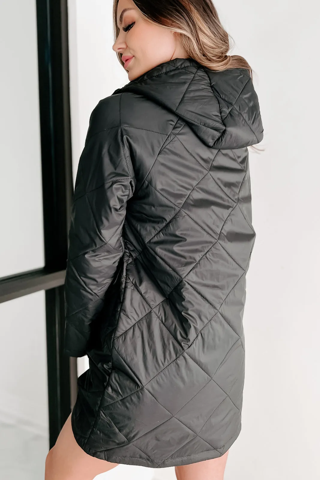 Holiday Steal- Winter Walks Quilted Coat (Black)