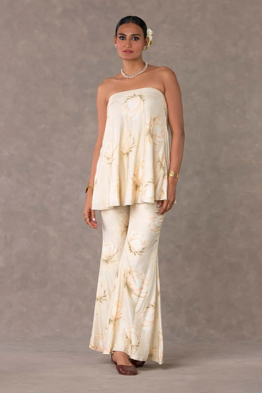 Ivory Nargis Pearl Tunic Set