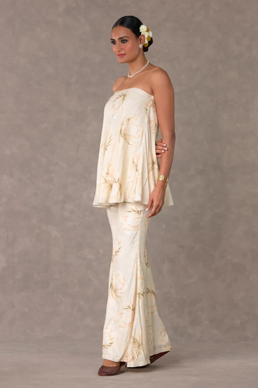 Ivory Nargis Pearl Tunic Set