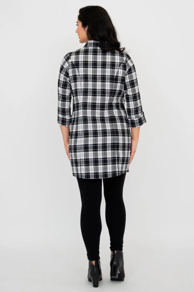 Larissa Tunic, Bobcat Plaid, Cotton